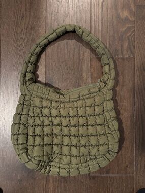Hot Topic Quilted Olive Green Shoulder Bag